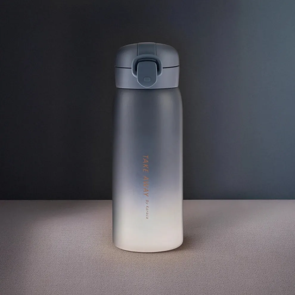 Karaca Skyfall Leak-Proof Stainless Steel Flask, 350ml, Blue