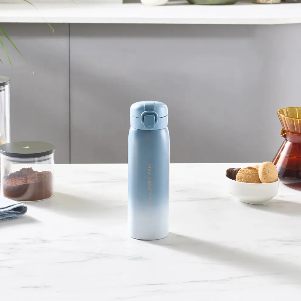 Karaca Skyfall Leak-Proof Stainless Steel Flask, 500ml, Blue