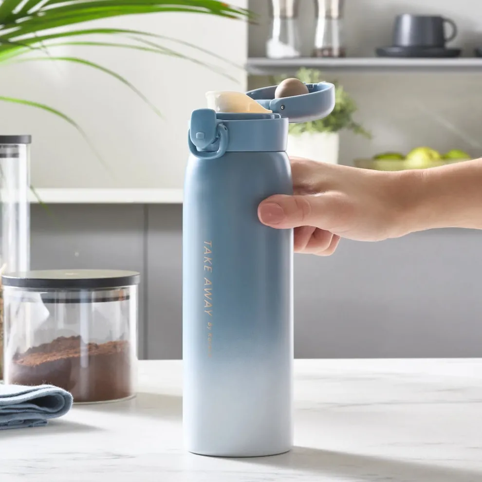 Karaca Skyfall Leak-Proof Stainless Steel Flask, 500ml, Blue