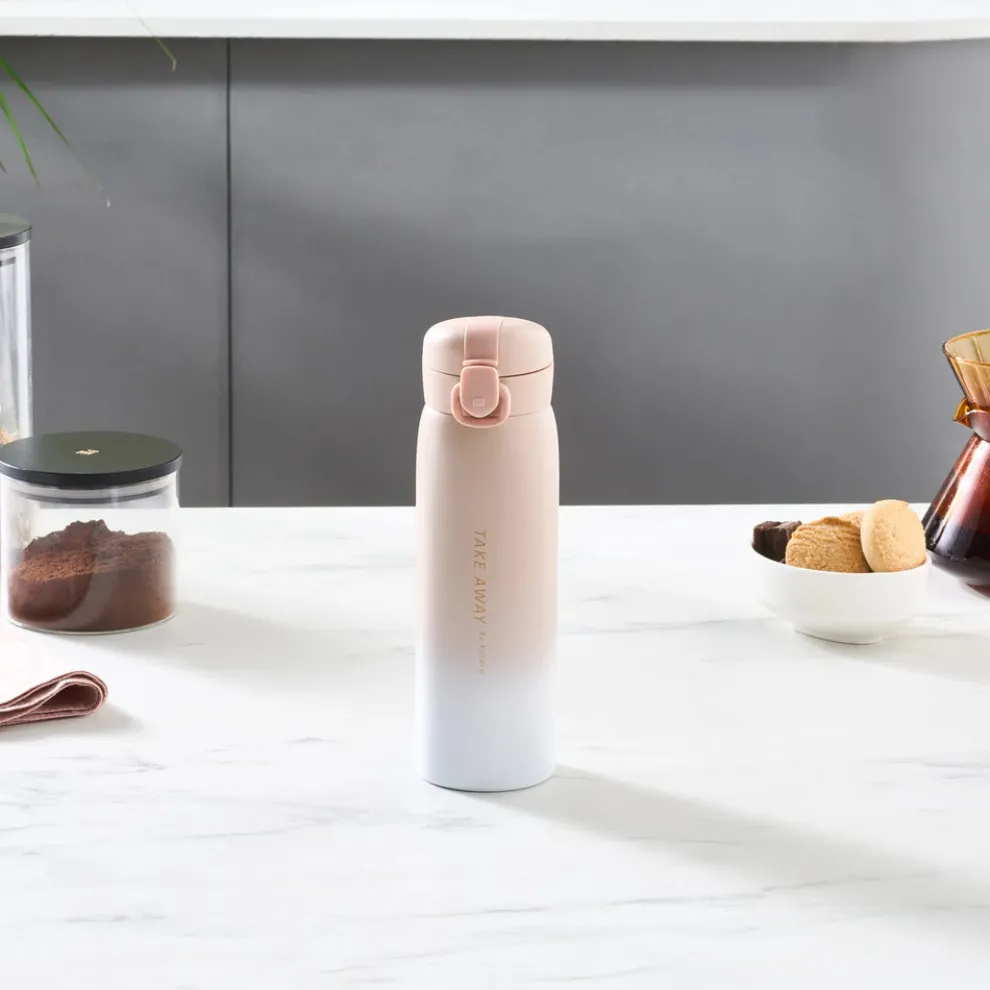 Karaca Skyfall Leak-Proof Stainless Steel Flask, 500ml, Pink