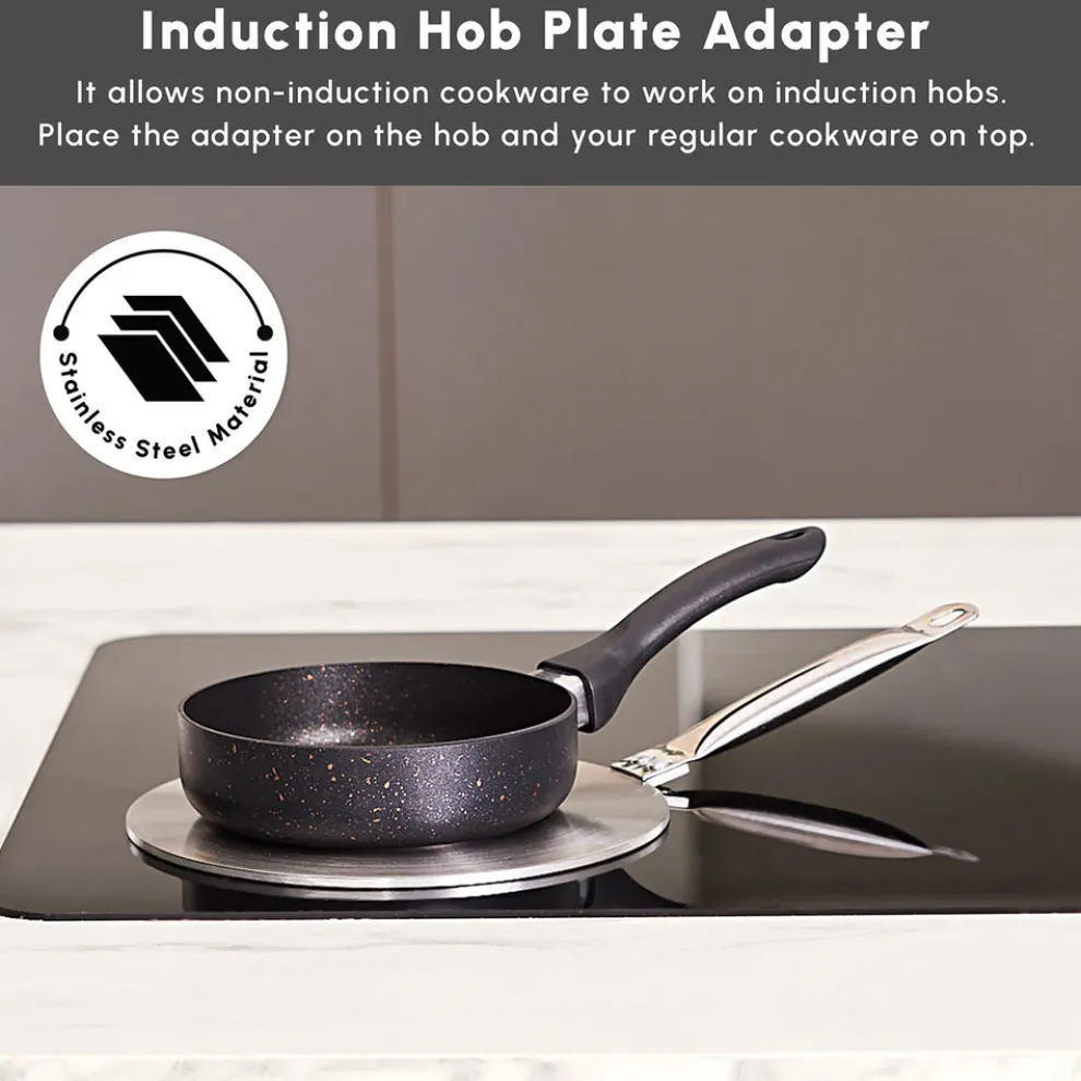 Karaca Stainless Steel Induction Hob Plate Adapter, 19cm, Grey