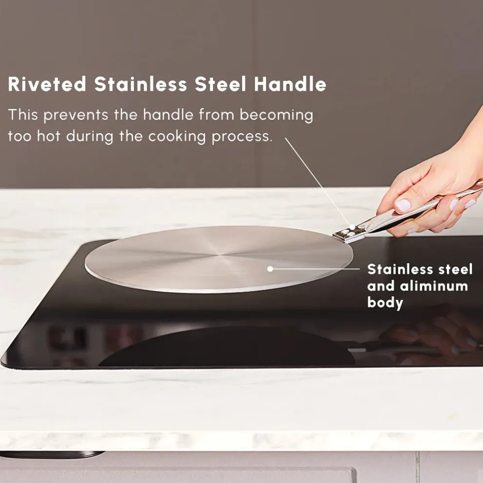 Karaca Stainless Steel Induction Hob Plate Adapter, 19cm, Grey