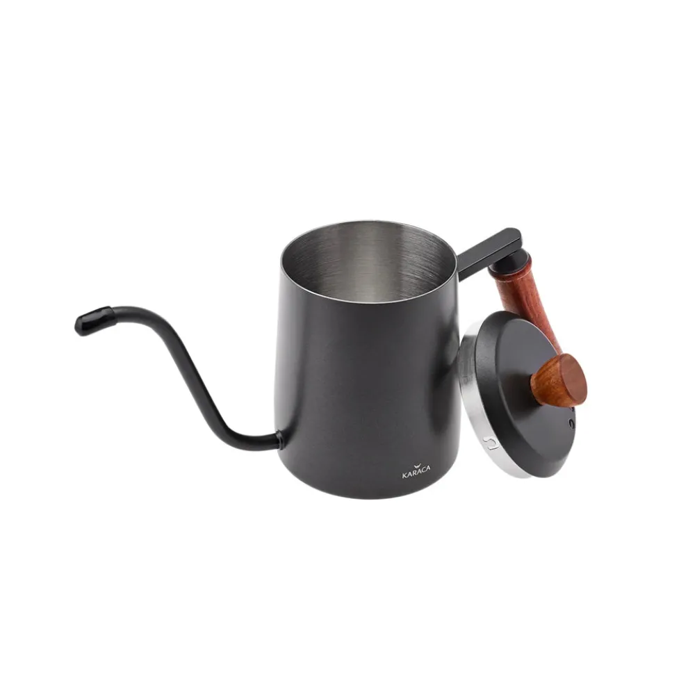 Karaca Stainless Steel Coffee Kettle, 600ml, Black Chestnut