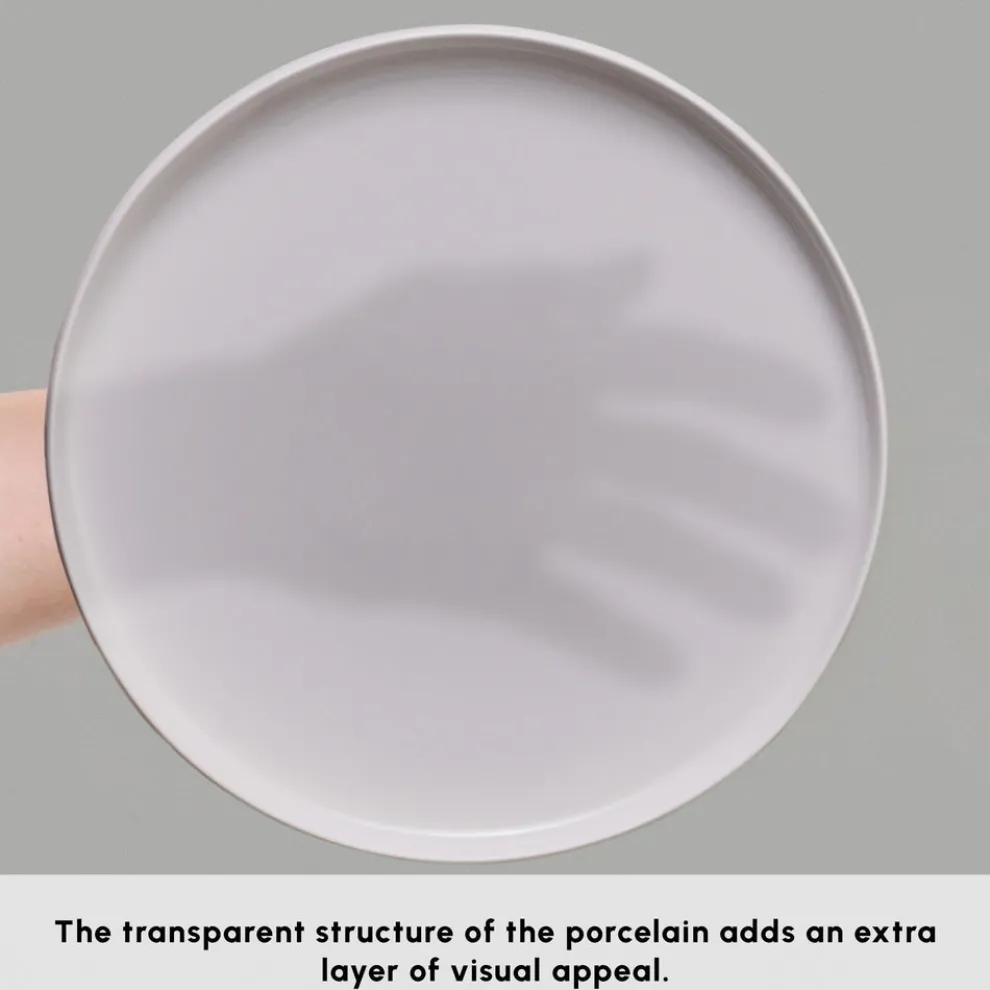 Karaca Stream Bone China Sunset 34-Piece Serveware Set for 6 People, White