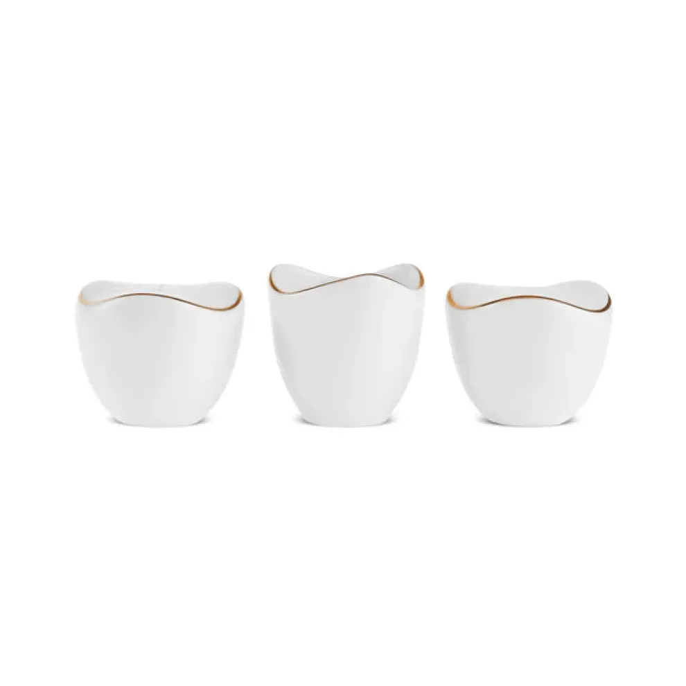 Karaca Stream Bone China Middle 53-Piece Dinner Set for 12 People, Gold