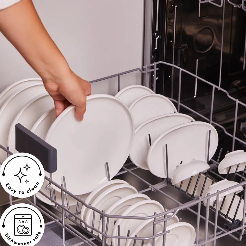 Karaca Stream Pure Cordelia 20-Piece Porcelain Serveware Set for 6 People, White