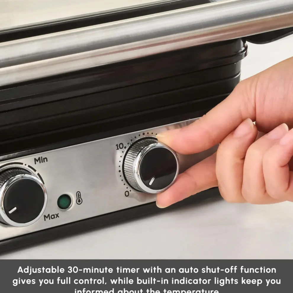 Karaca Toastmate Sandwich Toaster and Grilling Machine, 2000W, Inox