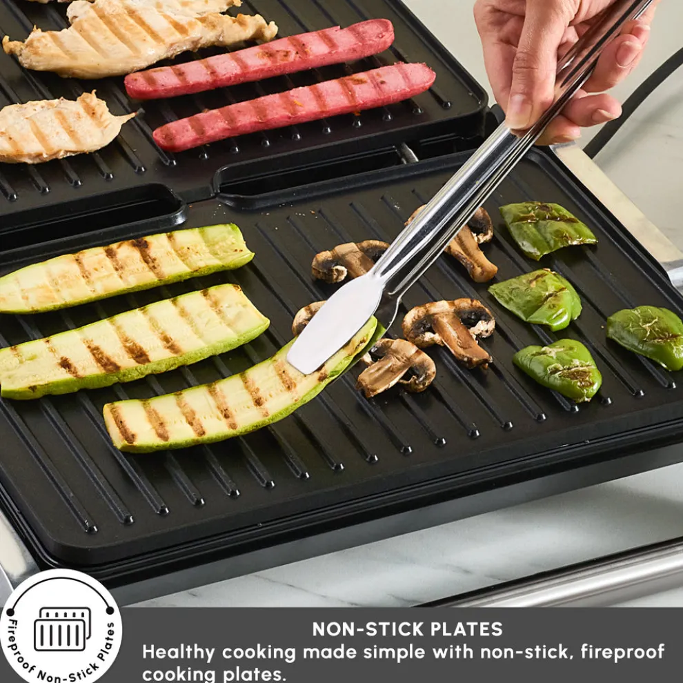 Karaca Toastmate Sandwich Toaster and Grilling Machine, 2000W, Inox