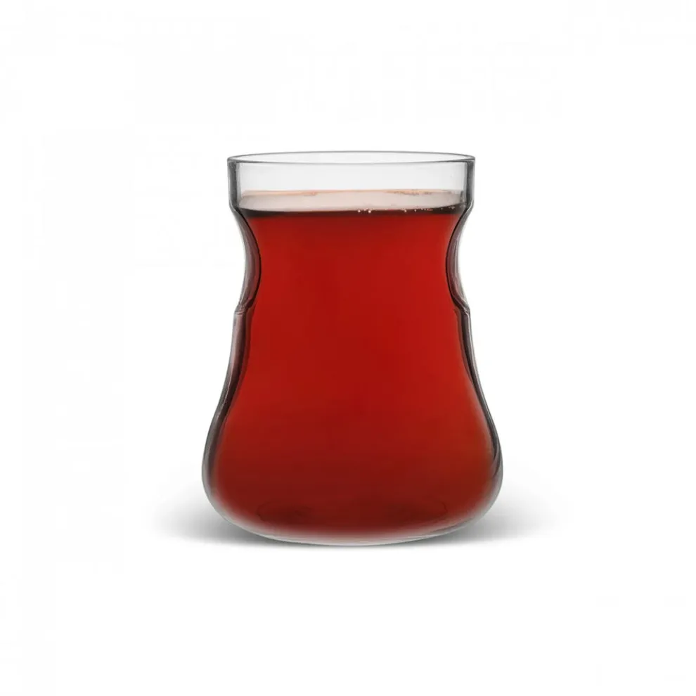 Karaca Touch Glass Turkish Tea Glass, 155ml, Transparent