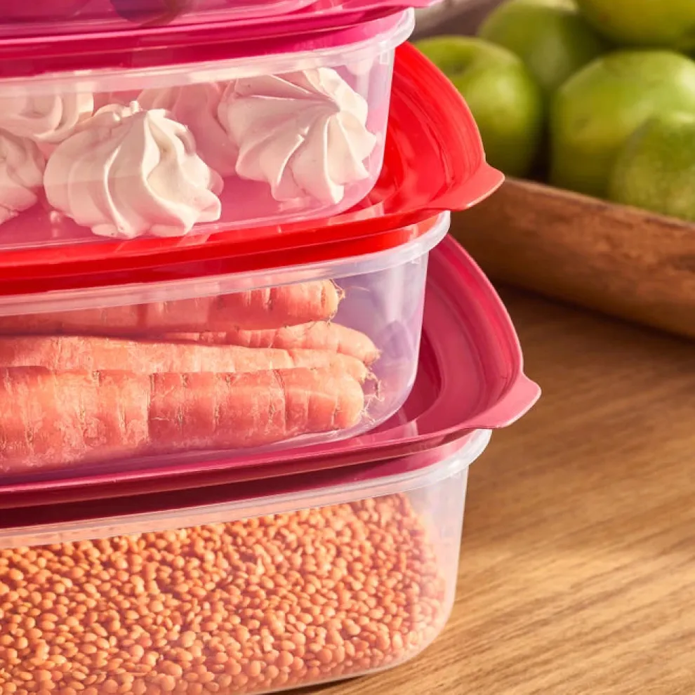 Karaca Vicks Velvet 6-Piece Storage Container, Red