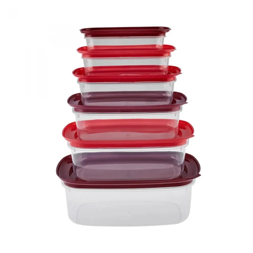 Karaca Vicks Velvet 6-Piece Storage Container, Red