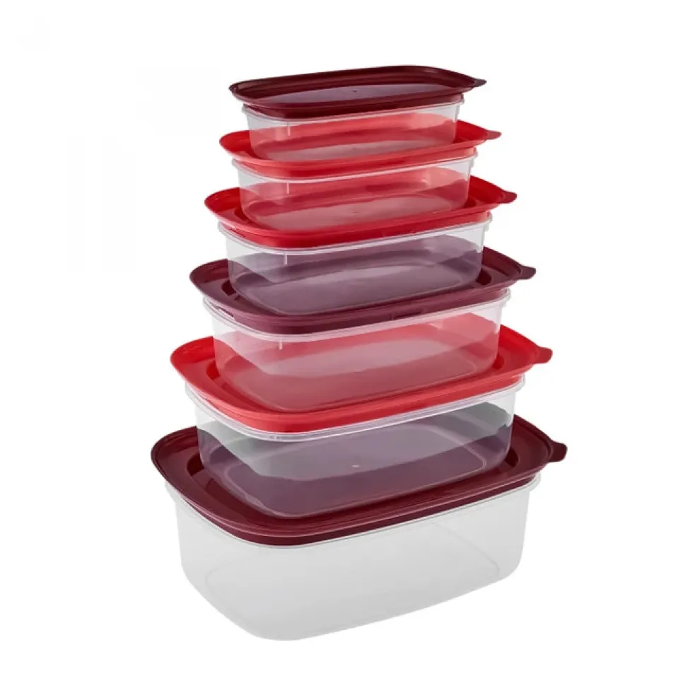 Karaca Vicks Velvet 6-Piece Storage Container, Red