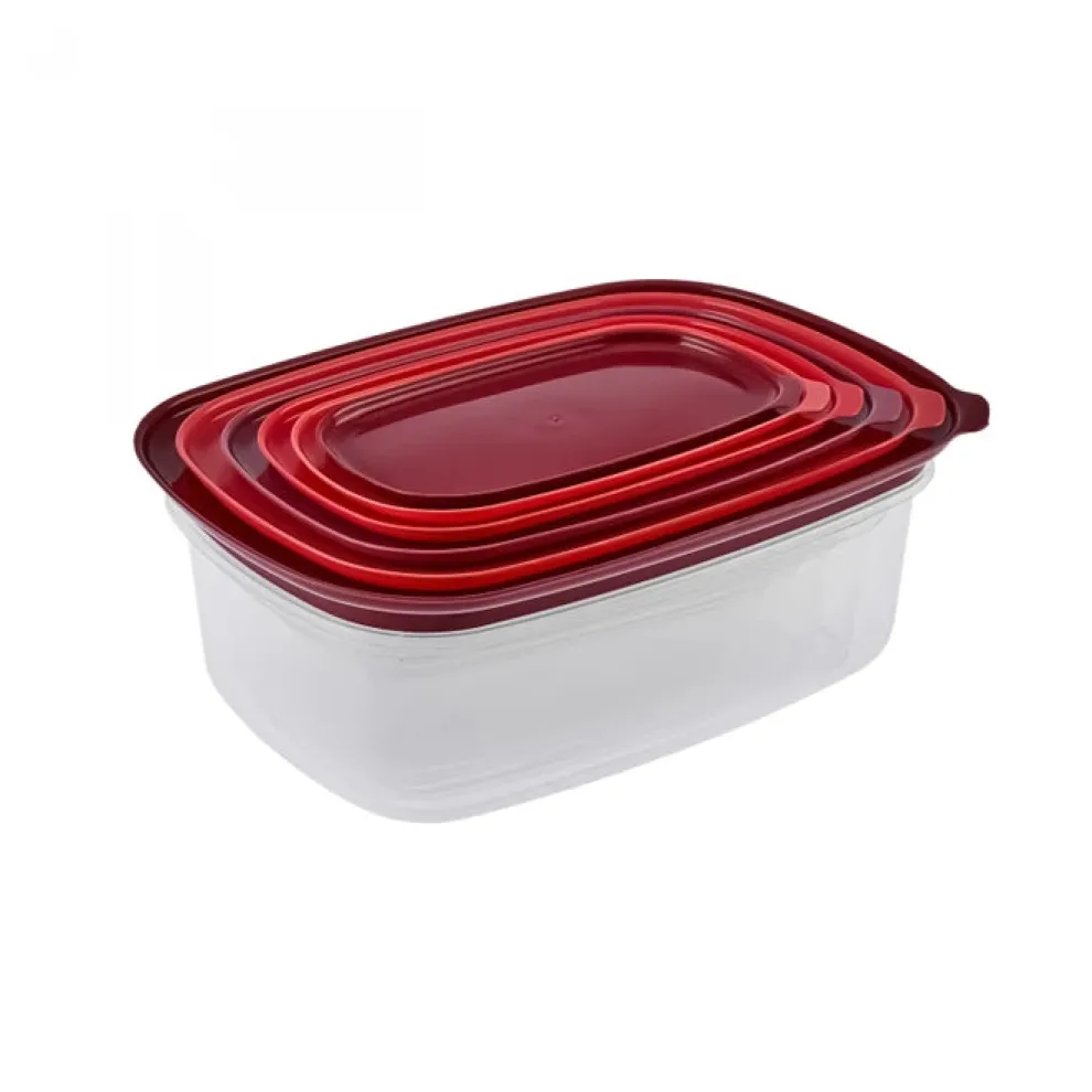 Karaca Vicks Velvet 6-Piece Storage Container, Red