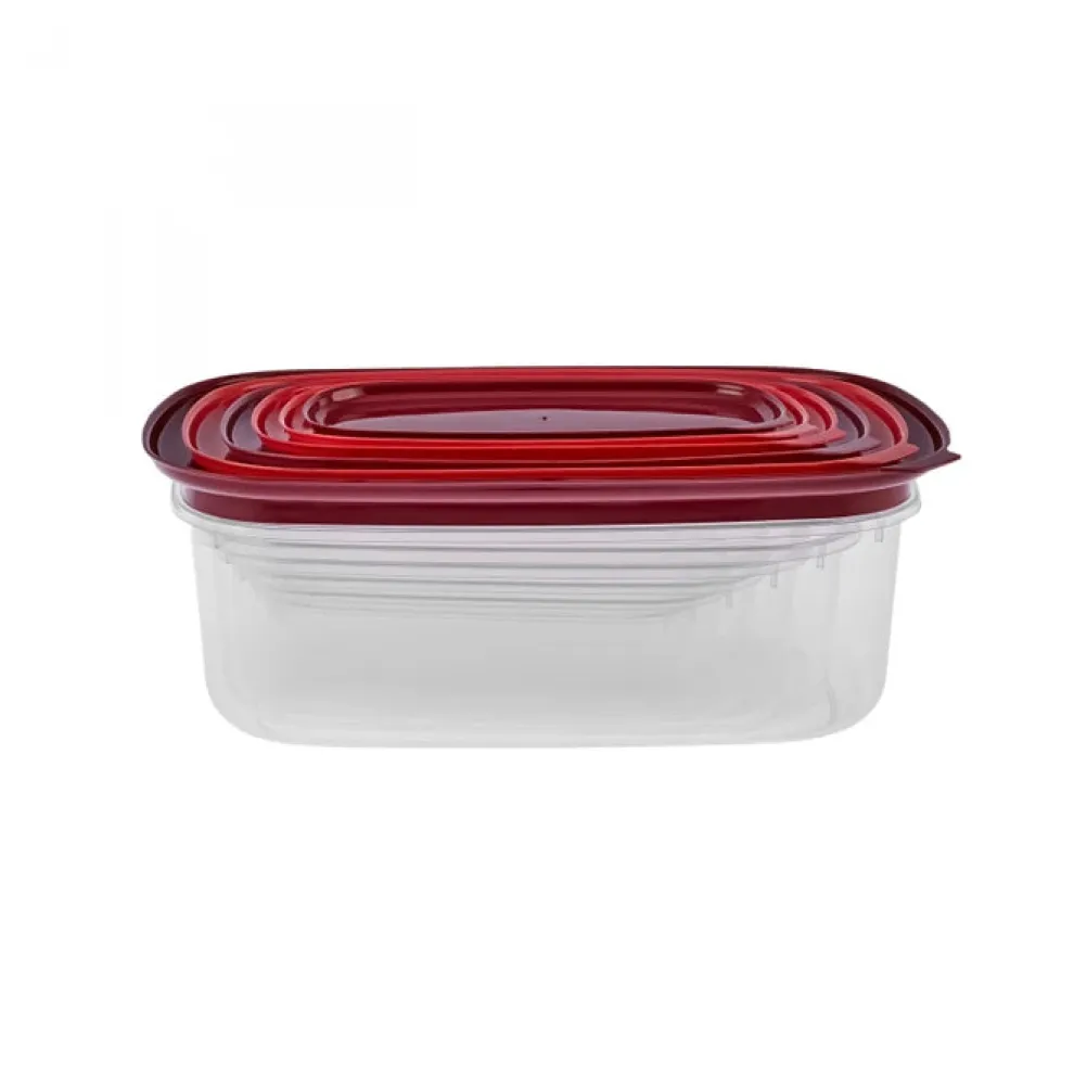Karaca Vicks Velvet 6-Piece Storage Container, Red