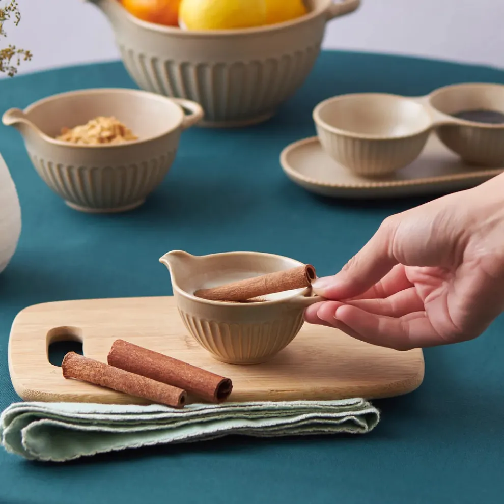 Karaca Vintage Stoneware Sauce Bowl, 8cm, Brown