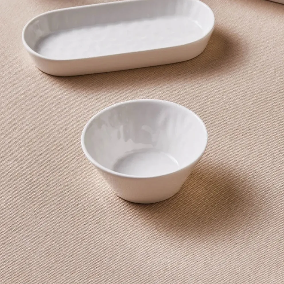 Karaca x by Refika Bembeyaz Bone China Snack Bowl, 9cm, White