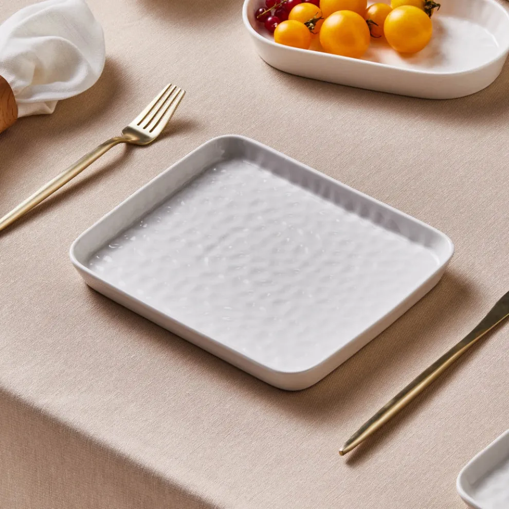 Karaca x by Refika Bembeyaz Bone China Dessert/Side Plate, 19cm, White