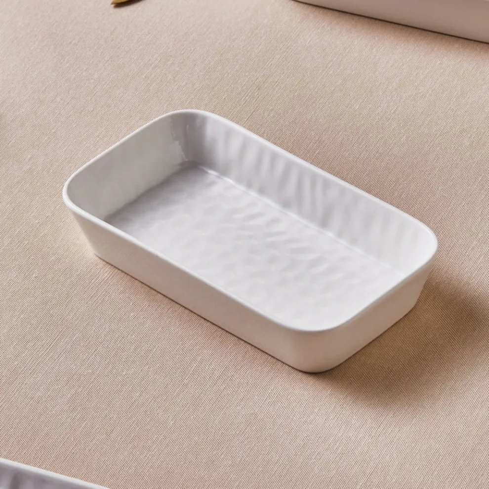 Karaca x by Refika Bembeyaz Bone China Serving Platter, 18cm, White