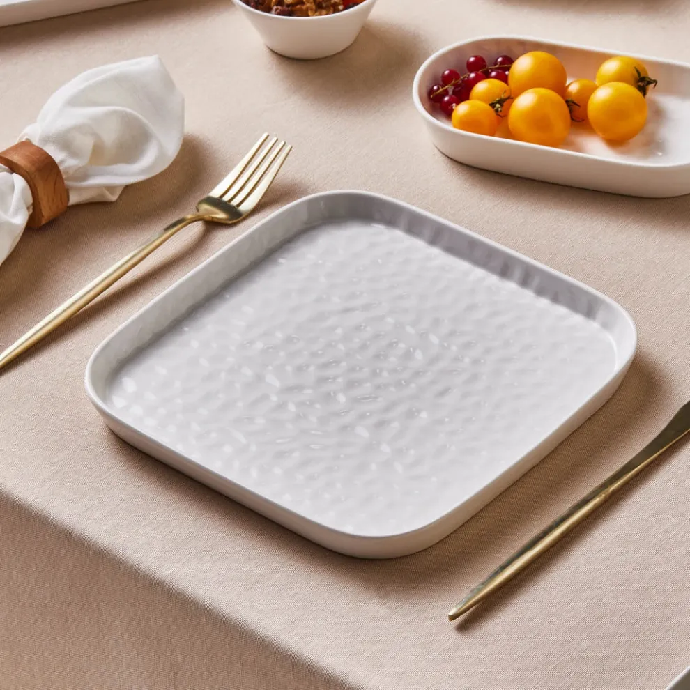 Karaca x by Refika Bembeyaz Bone China Dessert/Side Plate, 22cm, White