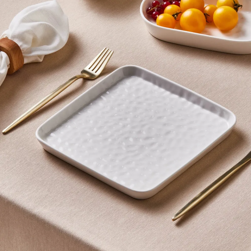 Karaca x by Refika Bembeyaz Bone China Dessert/Side Plate, 18cm, White