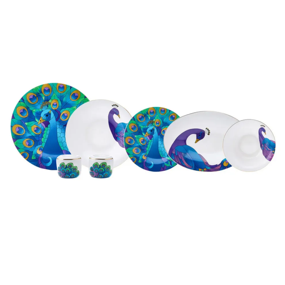 Karaca X The Shop Çırağan Palace 28-Piece Fine Pearl Dinner Set for 6 People, Multi