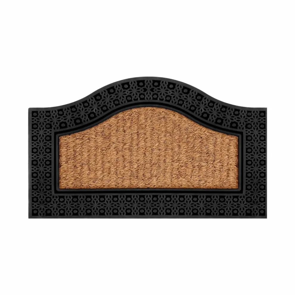 Kasmir Rugs 100% Natural Coconut Shell Fiber Door Mat, 45cmx75cm, Multi