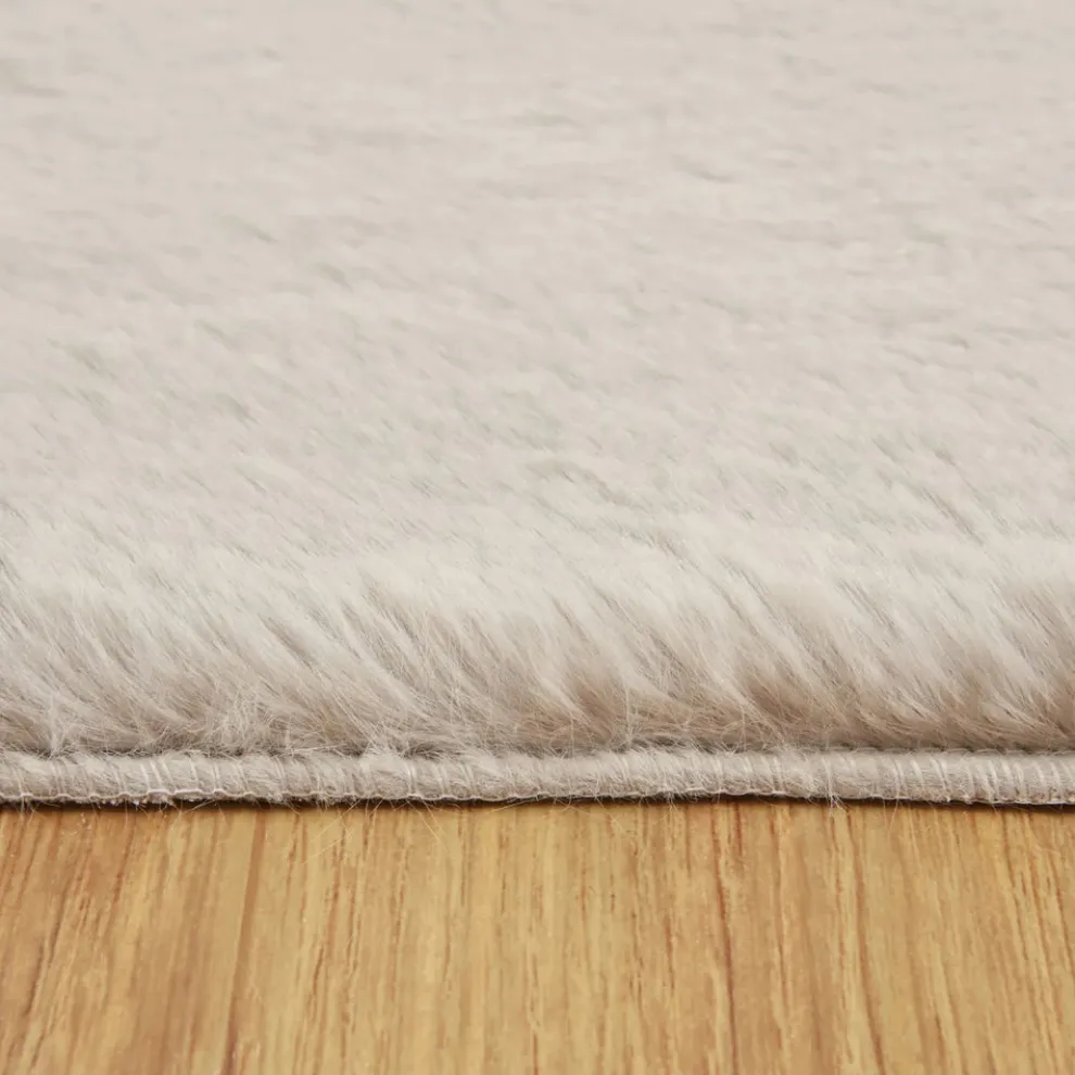 Kasmir Rugs 7/24 Premium Faux Fur Rug, 120cmx180cm, Grey