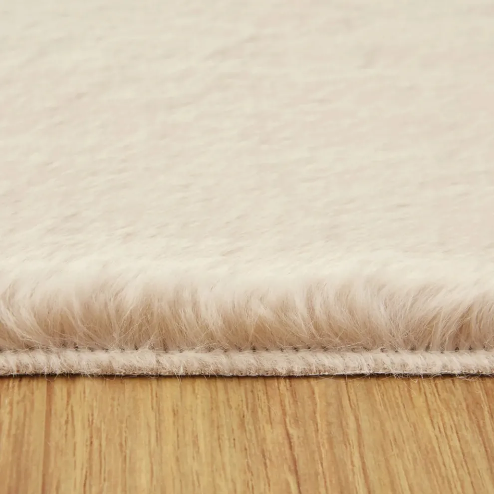 Kasmir Rugs 7/24 Premium Faux Fur Rug, 80cmx150cm, Beige