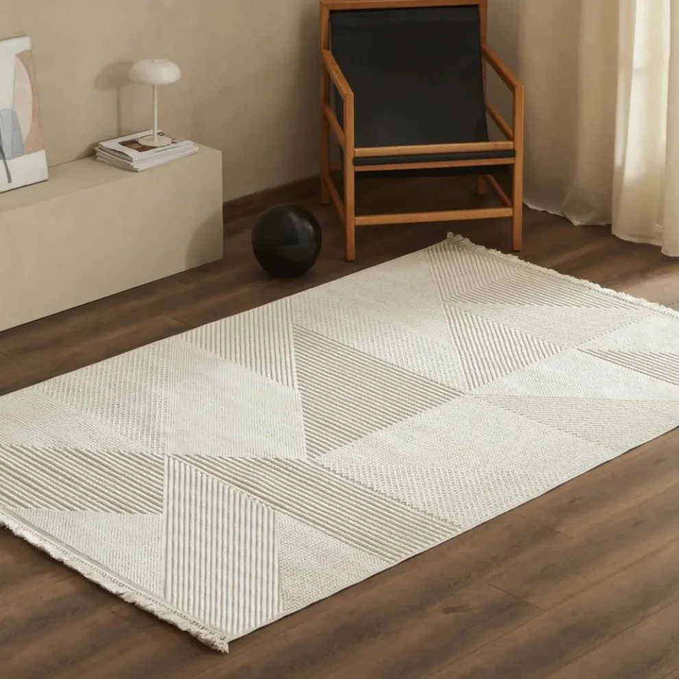 Kasmir Rugs 7/24 Scandinavian Clara Rug, 80cmx150cm, White