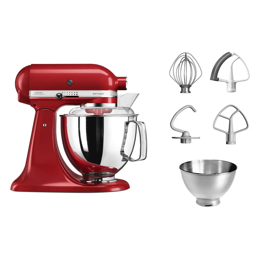 KitchenAid Artisan Tilt-Head Stand Mixer, 4.8L, 300W, Empire Red