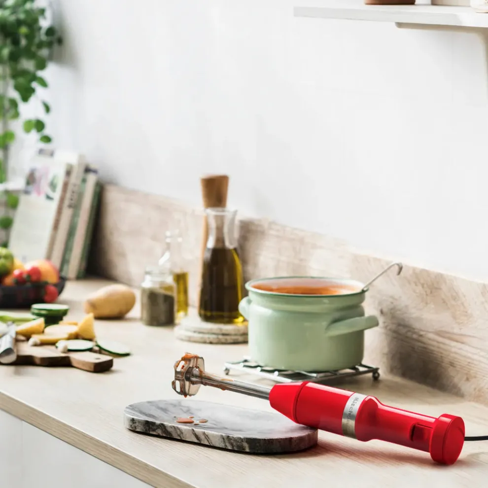 KitchenAid Hand Blender with Accessories, 1L Bottle, 180W, Empire Red