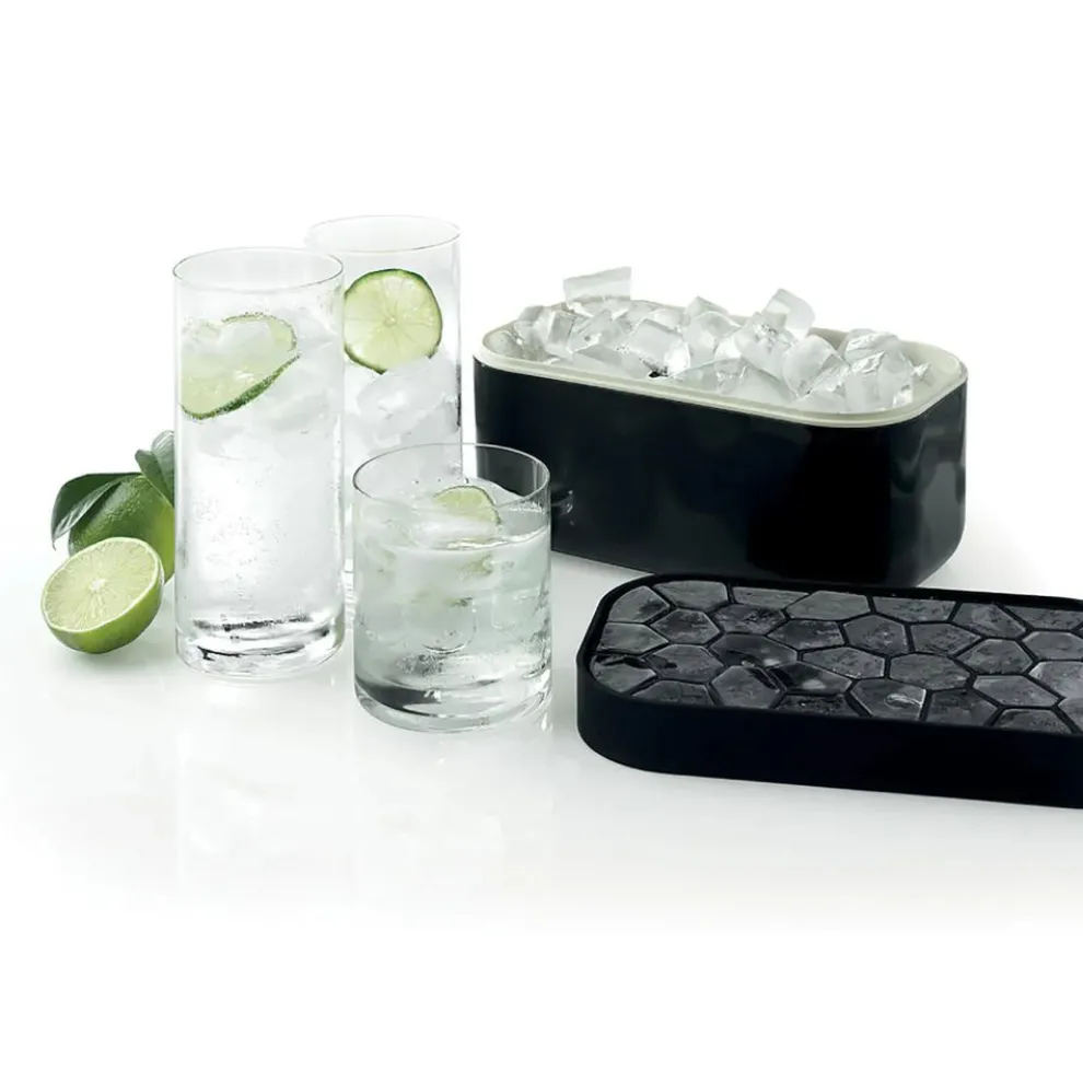 Lèkuè Ice Cube Box, 22.5cmx12.5cmx11.6cm, Black