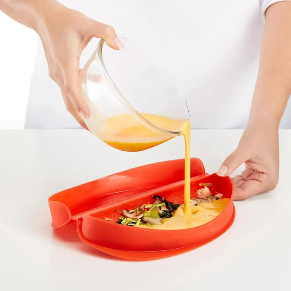 Lèkuè Omelette Cooker, 10cmx23cmx3.5cm, Red