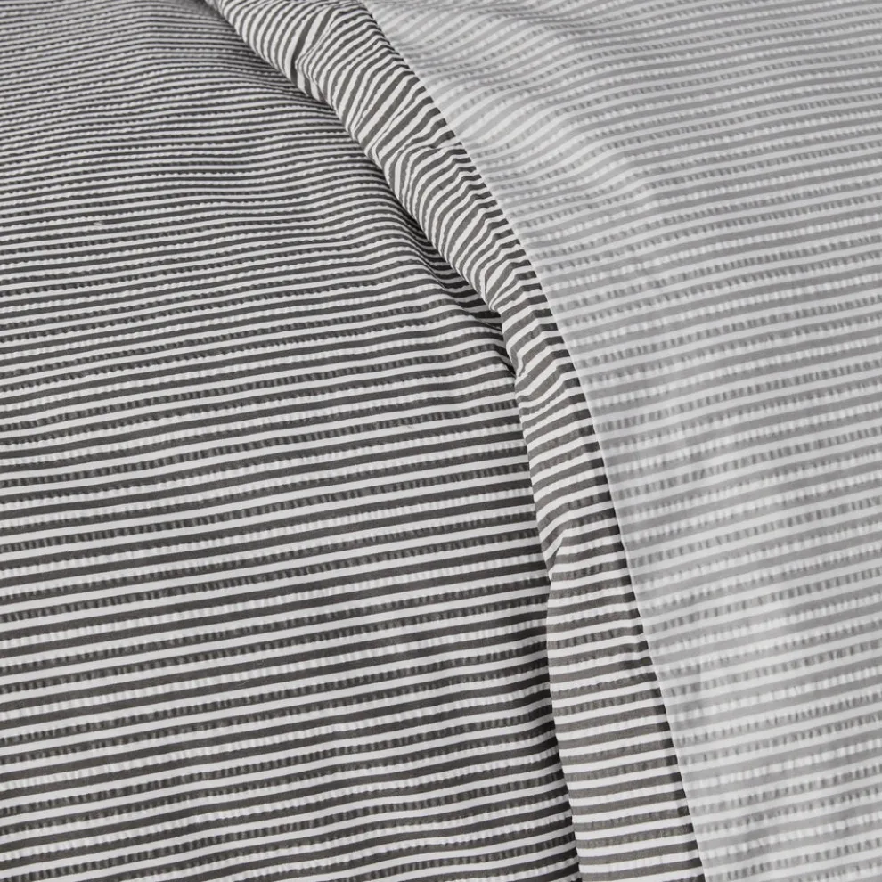 Nautica Home Darya 100% Turkish Cotton Duvet Cover Set, King, 230cmx220cm, Grey