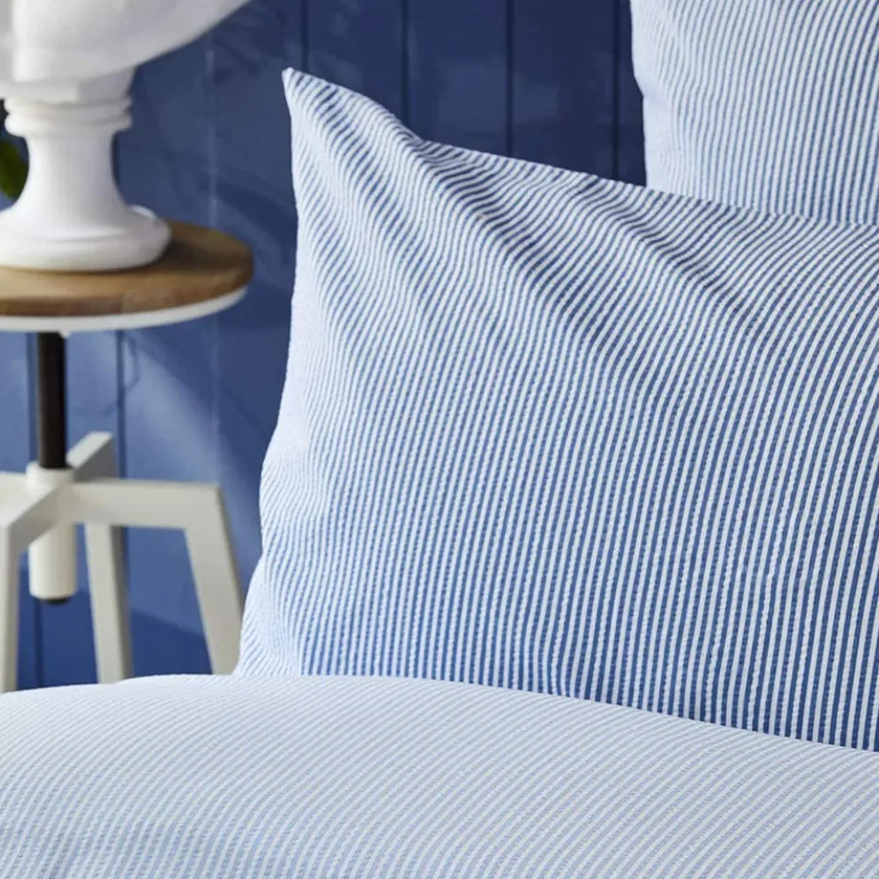 Nautica Home Darya 100% Turkish Cotton Duvet Cover Set, King, 230cmx220cm, Blue