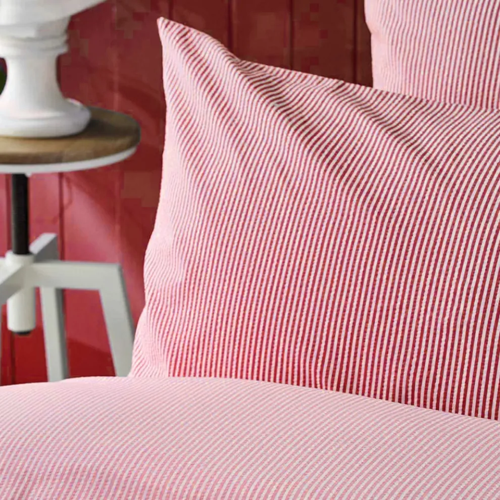 Nautica Home Darya 100% Turkish Cotton Duvet Cover Set, Double, 200cmx200cm, Red