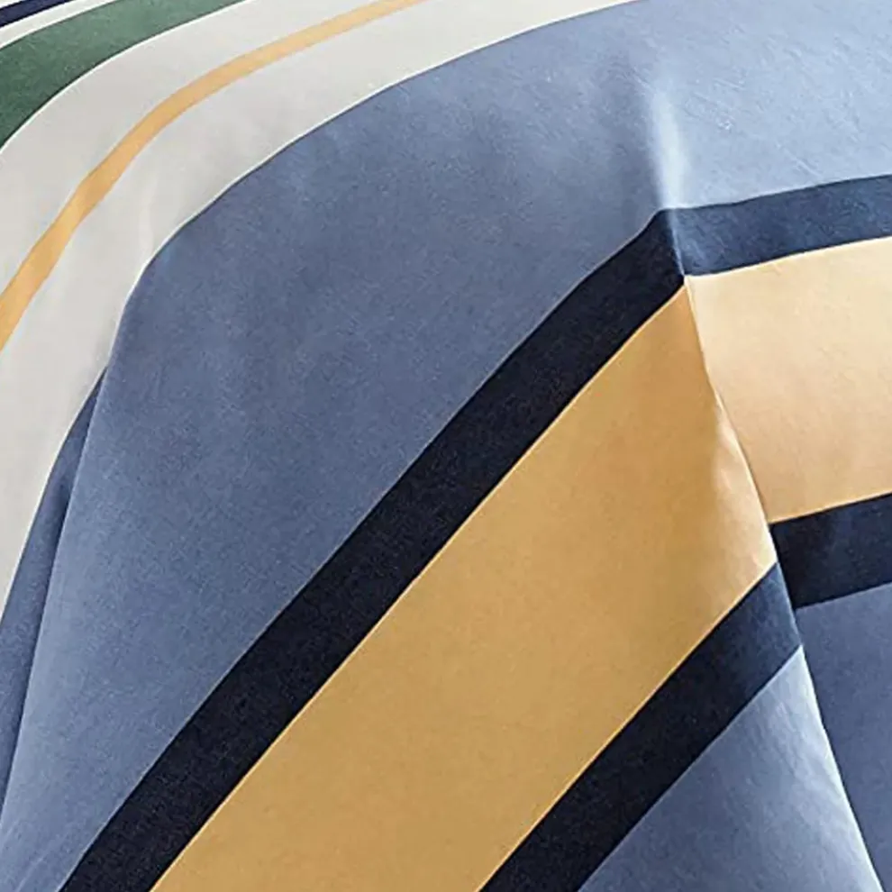 Nautica Home Dover 100% Turkish Cotton Duvet Cover Set, Single, 140cmx200cm, Blue Multi