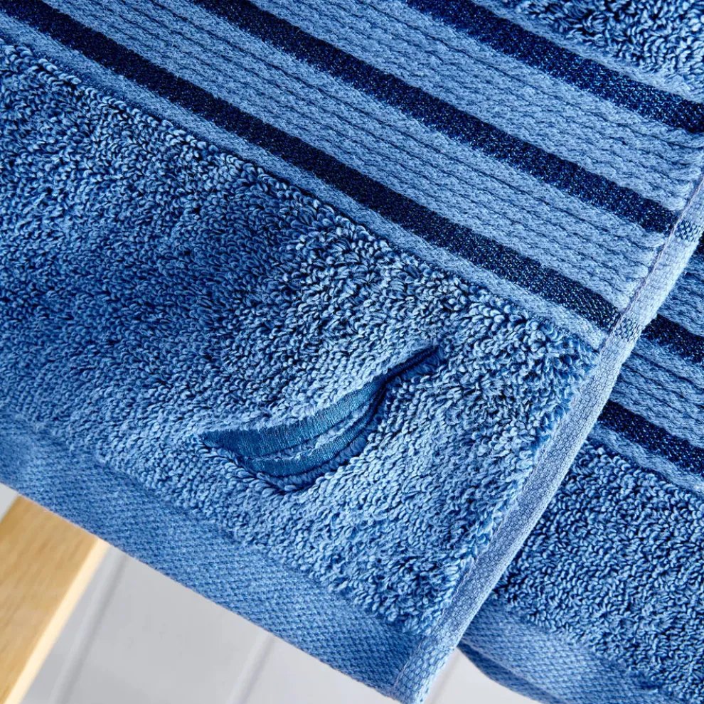 Nautica Home Ocean 100% Turkish Cotton Bath Towel, 70cmx140cm, Azure