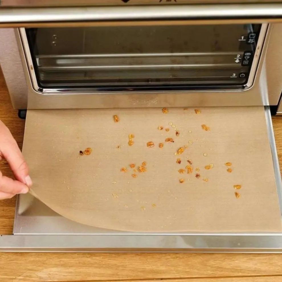 Nostik 2-Piece Rectangular Air Fyer and Oven Liner, Brown