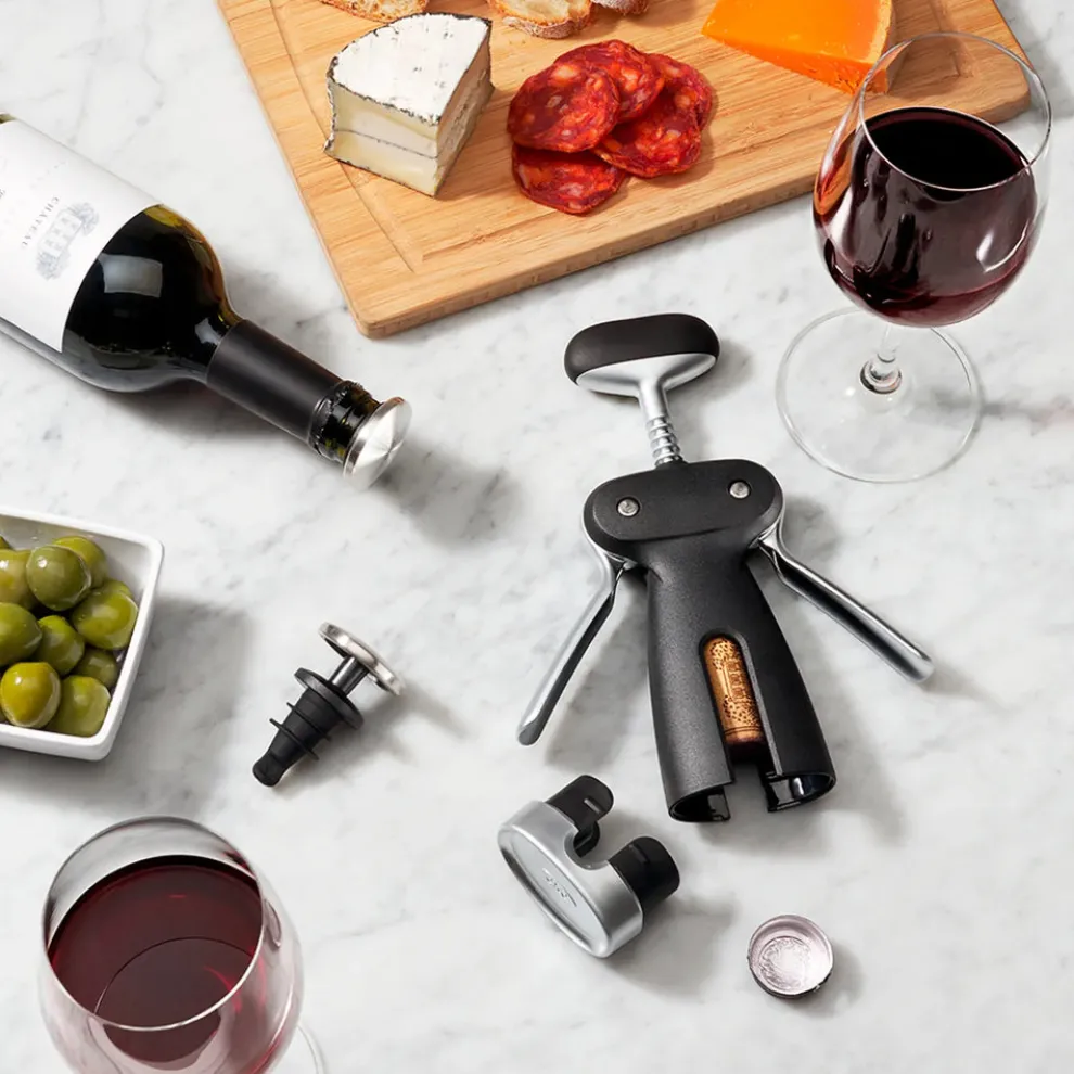OXO Steel Winged Corkscrew With Removable Foil Cutter
