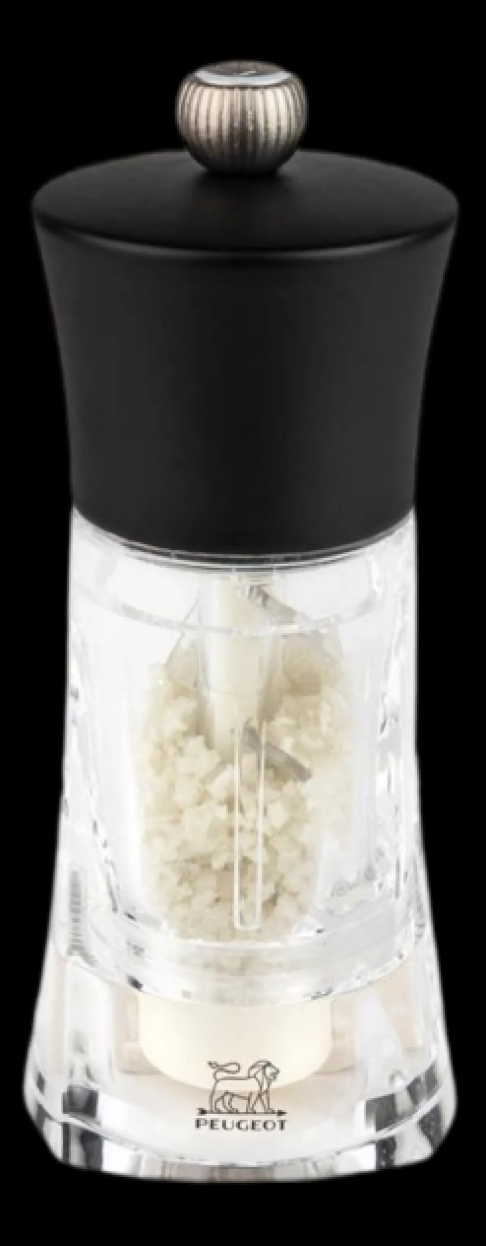 Peugeot Oléron Matte Black Salt Grinder, 14cm, Matte Black