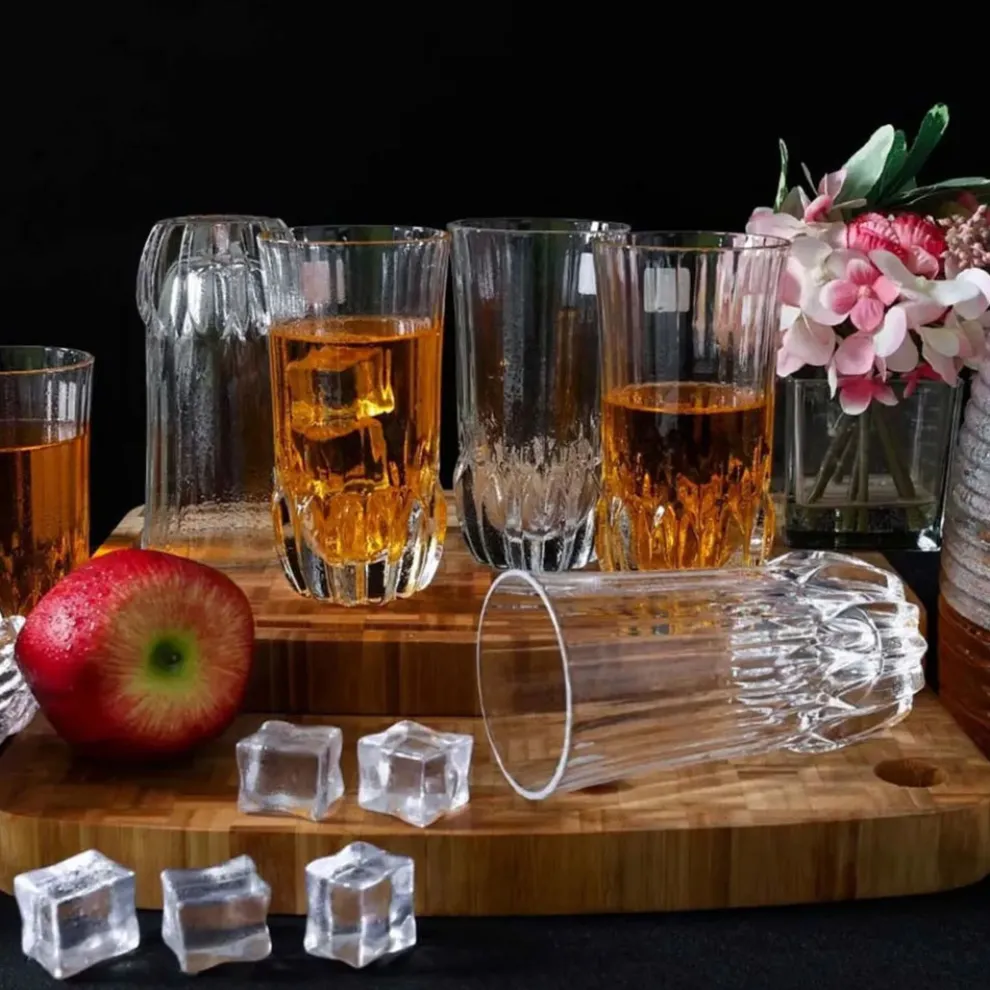 Rcr Adagio 6-Piece Highball Glass Set, 400ml, Transparent