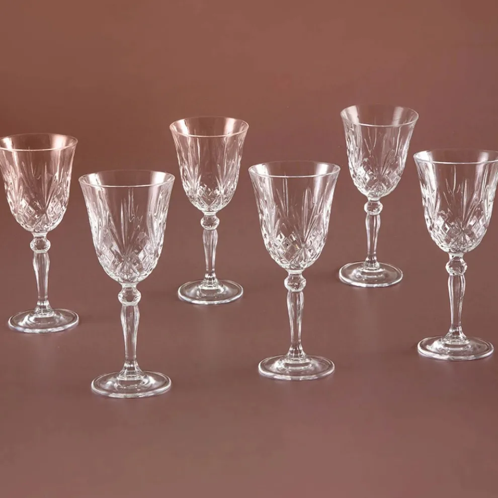 Rcr Adagio 6-Piece Small Water Glass Set, 50ml, Transparent
