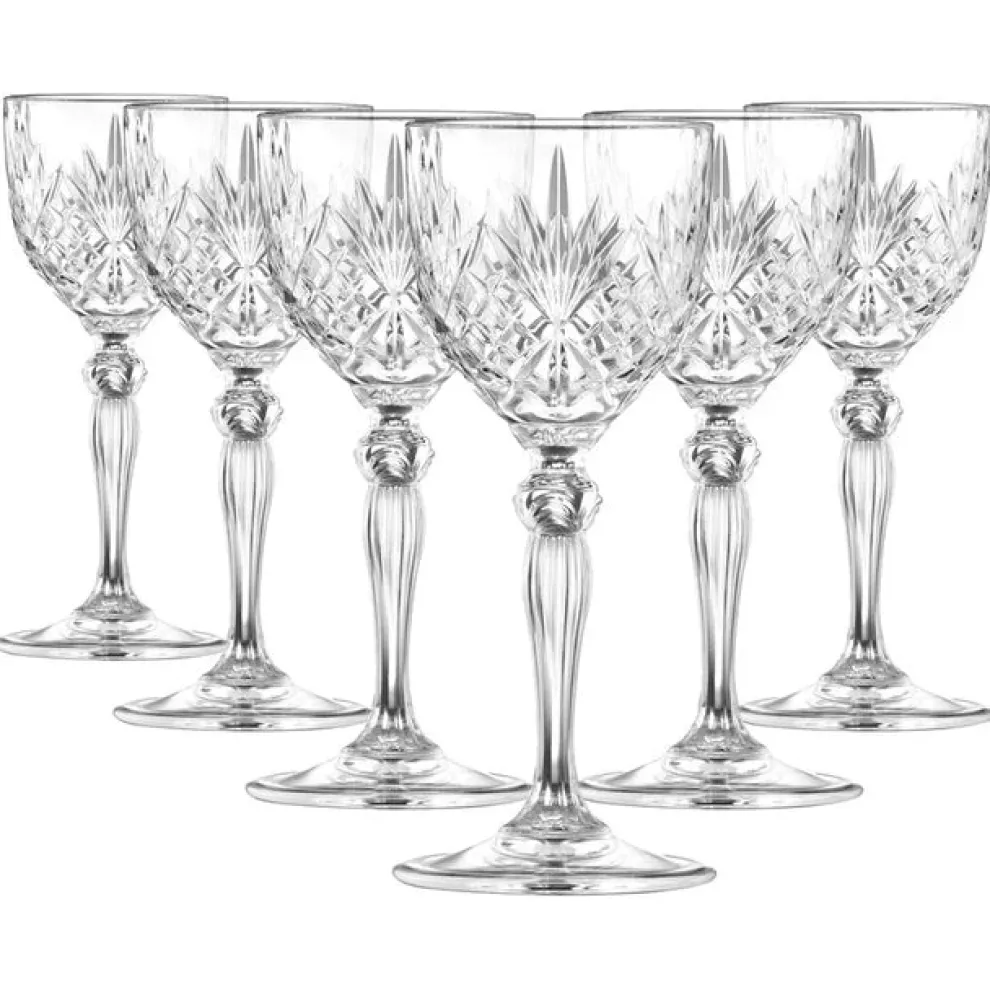 RCR Melodia Nick & Nora 6-Piece Wine Glass Set, 140ml, Transparent