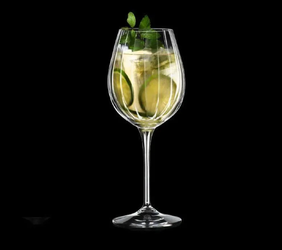 Rcr 6-Piece Optiq Wine Glass Set, 450ml, Transparent