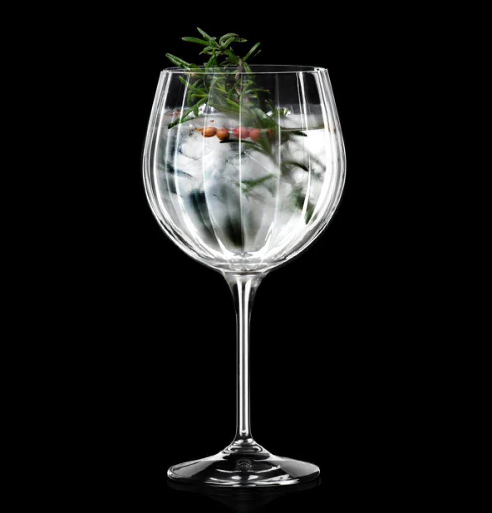 RCR 6-Piece Optiq Wine Glass Set, 670ml, Transparent