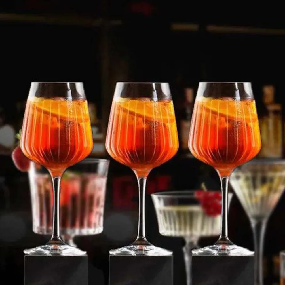 Rcr 6-Piece Timeless Spritz Wine Glass Set, 490ml, Transparent