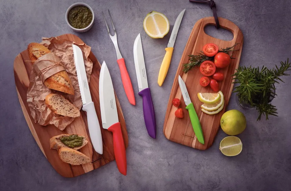 Tramontina 6-Piece Stainless Steel Kitchen Knife Set, Multi