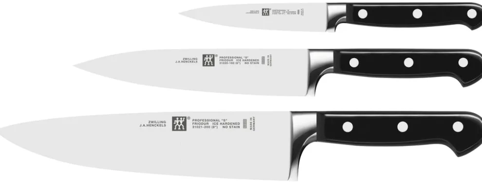 Zwiling 3-Piece Pro Knife Set, Black