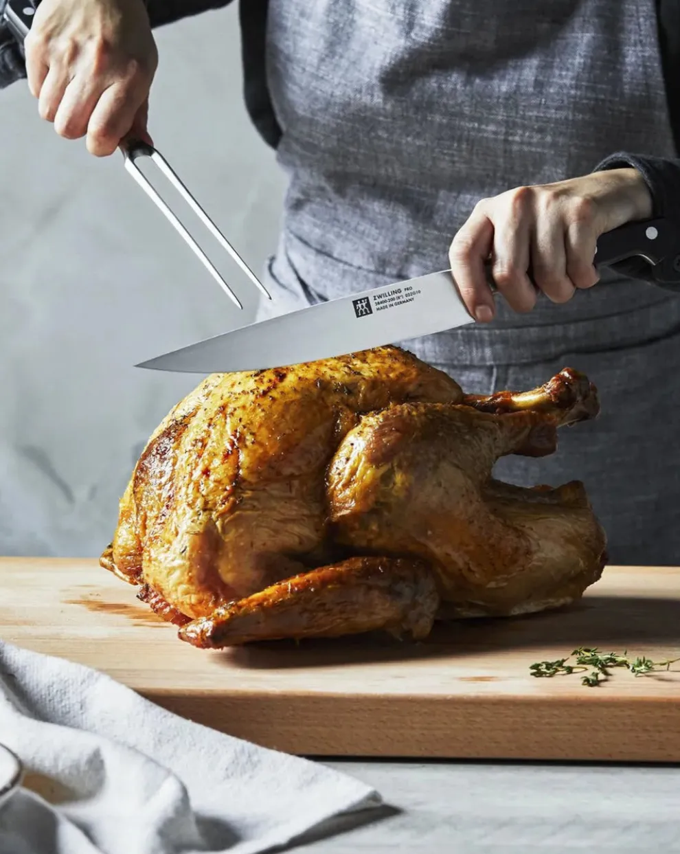 Zwilling Pro 2 Piece Knife Set, Black Silver